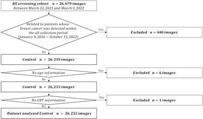 Identifying factors that indicate the possibility of non-visible cases on mammograms using mammary gland content ratio estimated by artificial intelligence